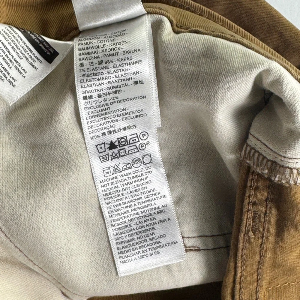 Levis 541 Athletic Taper Pants Mens 52x32 British Khaki Brown Stretch Twill NEW
